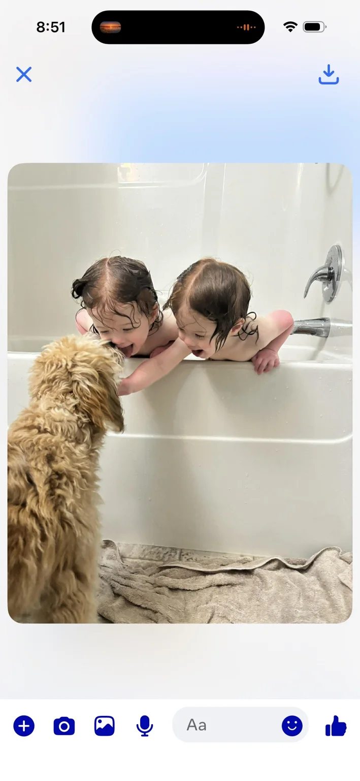 A Dorenlee family sharing a warm moment with their dog